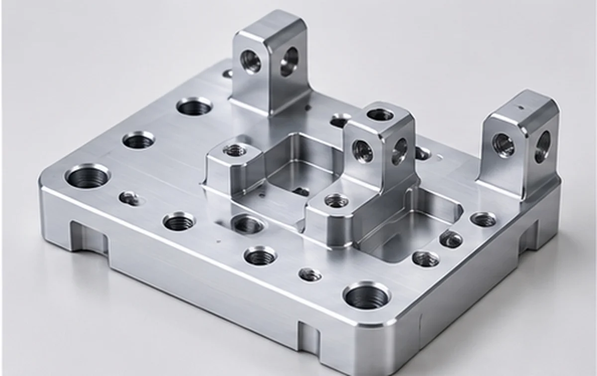 Illustrative aluminum robotics bracket