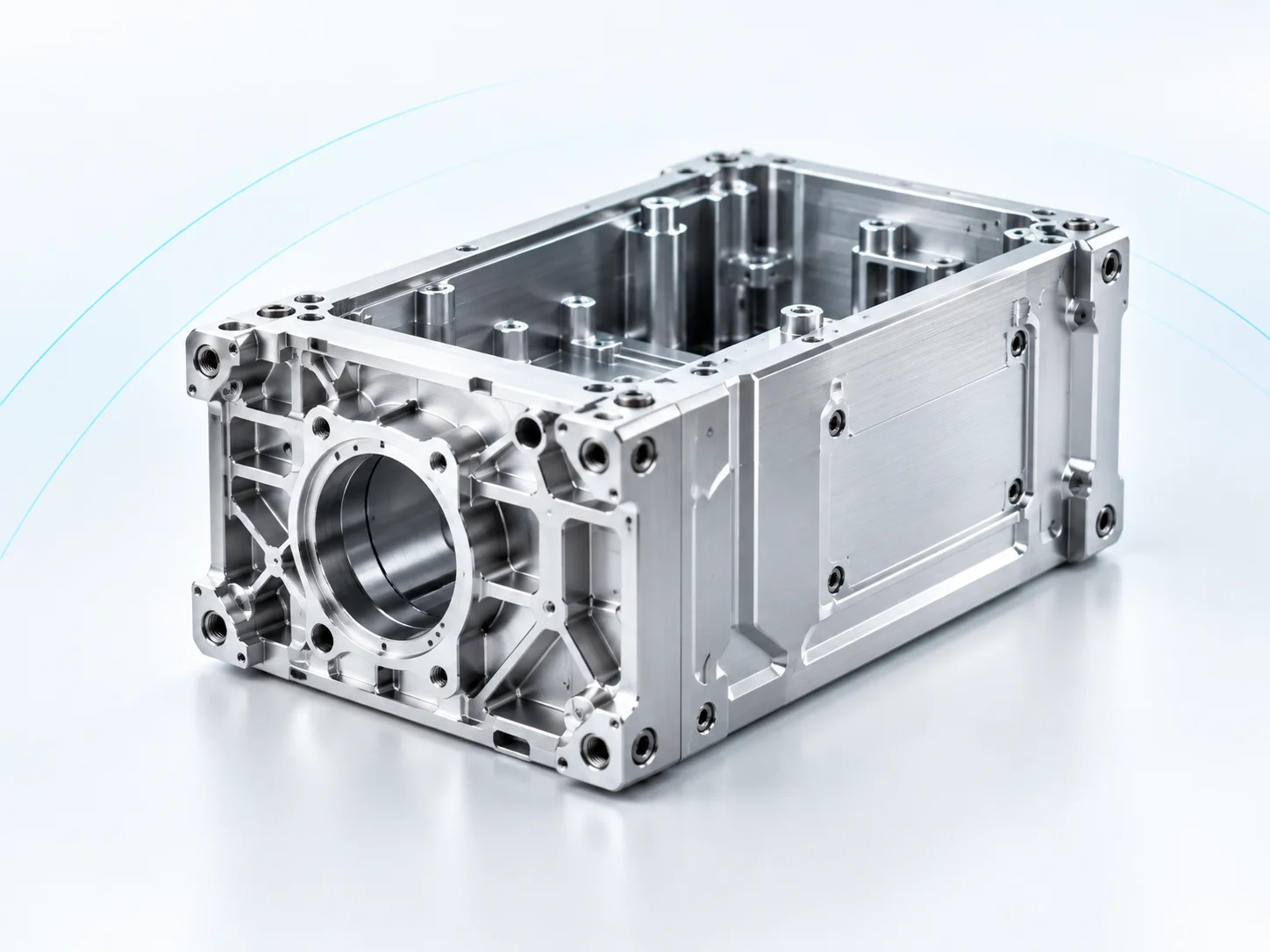 Completed machined industrial enclosure